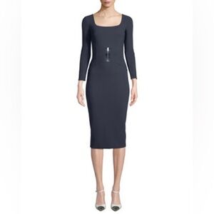 Chiara Boni Humette Midi Grey Corset Dress size IT 40/US 4